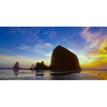Cannon Beach VI, Fine Art Photograph By: Ike Leahy; One 36x18in Fine Art Paper Giclee (Best Paper For Fine Art Prints)