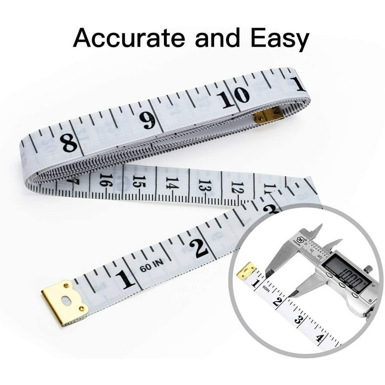 Body White Measuring Tape Ruler Sewing Tailor Tape Measure Soft Flat 60  /150cm 
