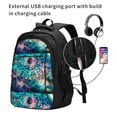 thumbnail image 2 of Balery Watercolor Mandala Mochila con carga USB para hombre y mujer - Mochila impermeable y antirrobo para laptop con puerto USB para viajes, trabajo, 2 of 7