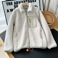 thumbnail image 2 of Herrnalise Jackets For Women Casual Solid Jacket Outdoor Plus Size Windproof Loose Coat Shackets For Women 2024 fall White,M, 2 of 5