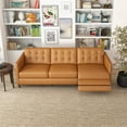thumbnail image 4 of Ashcroft Modern Genuine Italian Leather Right-Facing Power Reclining Sofa, Tan, 4 of 6