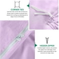 thumbnail image 3 of 3-PCs Duvet Cover Set, Luxury 500-Thread Count Egyptian Cotton Zipper Closure Quilt Cover - Cal-King Size ( 98" x 104" ) Inches, (Lilac), 3 of 4