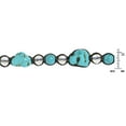 thumbnail image 4 of Blue Turquoise Gemstone Tribal Triple Wrap Cotton Rope Bracelet, 4 of 5