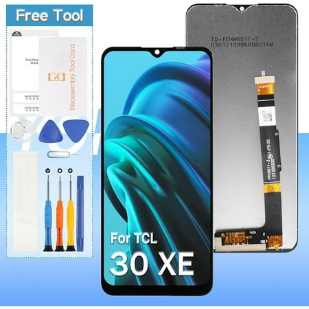Screen Replacement for TCL 30 XE 5G T767W 6.52" LCD Display Touch Digitizer Assembly with Tools