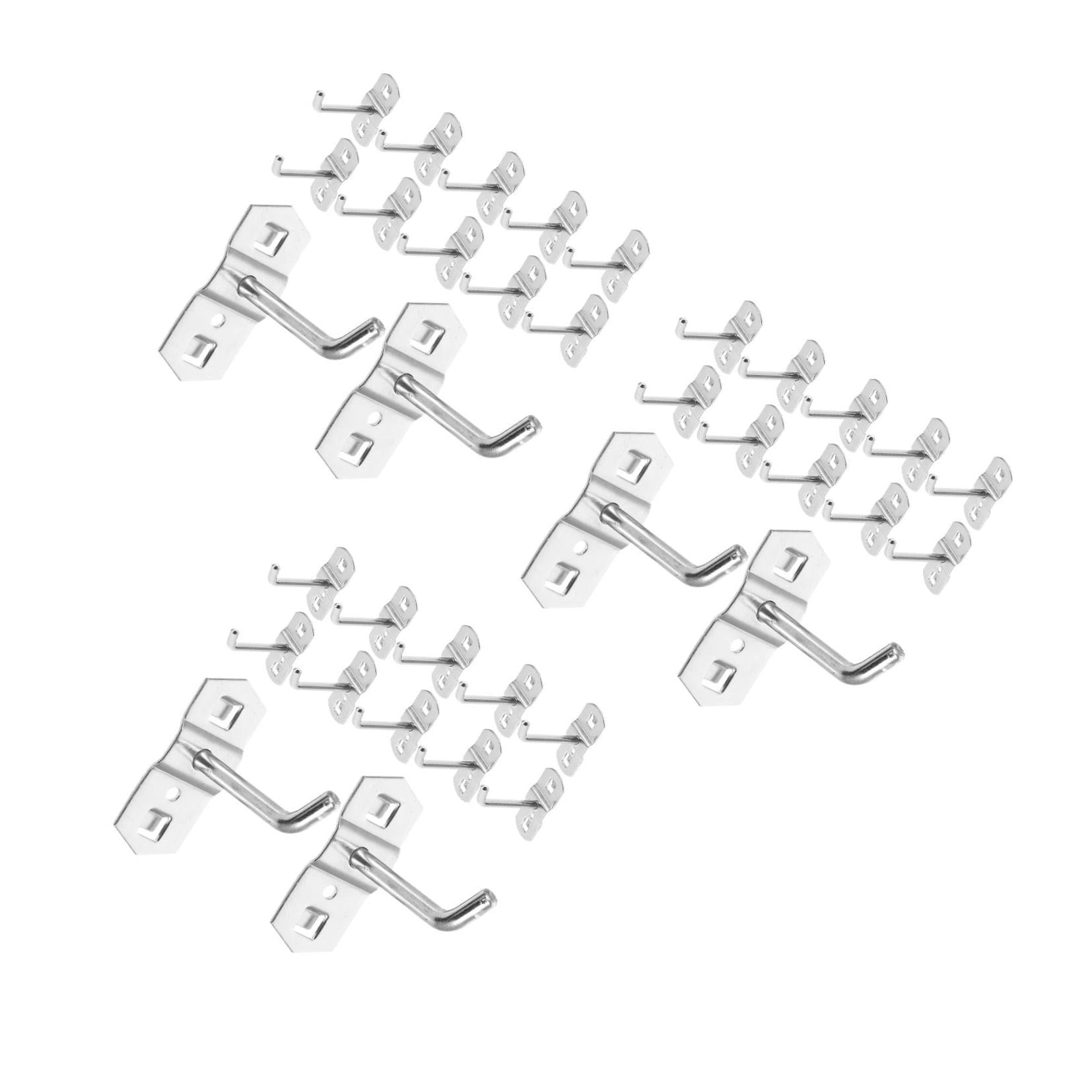 Hemoton 36-Piece Heavy Duty Metal Pegboard Hooks Set for Wall Panels, Garage, Shop, Retail Display and Organization