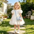 thumbnail image 2 of Girls Messenger Kids Pearl Shoulder Handbag Cute Lace Bow Crossbody Purse, 2 of 5