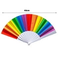 thumbnail image 6 of Mosey Rainbow Folding Fan Bright Color Lightweight Compact Size Colorful Hand Folding Fan Party Decoration, 6 of 8