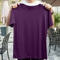 thumbnail image 7 of ADSSDQ Womens Short Sleeve Tops Summer T Shirts Round Neck Causal Fashion Basic Tee Loose Fit Blouses Dark Purple XL, 7 of 7