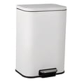 thumbnail image 1 of Kitchen Trash Can, Stainless Steel Garbage Can with Soft-Close Lid, Removable Inner Bucket & Wide Foot Pedal, Rectangular Space Saving Trash Bin for Home, Office, Bathroom, 1 of 7