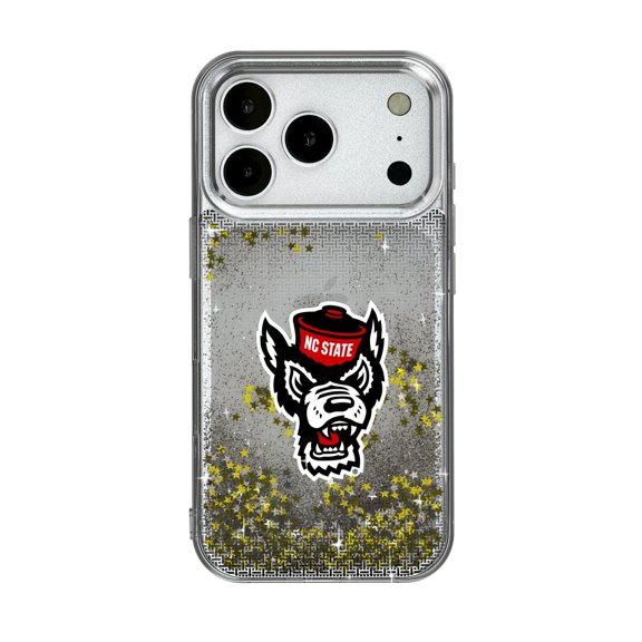 NC State Wolfpack Linen Logo iPhone Glitter Case