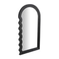 thumbnail image 6 of DecMode 28" x 51" Black Handmade Wavy Wall Mirror with Dimensional Carved Frame, 6 of 9