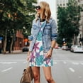 thumbnail image 4 of Fotbe Hawaiian Style Vestido de Verano sin Mangas para Mujer – Vestido Midi Línea A, Estilo Camiseta Floral, Vestido Playero Casual y Fluido, 4 of 7