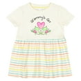 thumbnail image 3 of Inktastic Grammy's Girl Heart Flowers Girls Baby Dress, 3 of 5