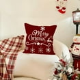 thumbnail image 4 of Festive Feeling Decoration Sofa Pillow Cover Christmas Letter Print Chair Cushion Cover Linen Cushion Cover, 4 of 6
