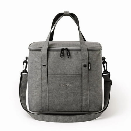 1 Pack Insulated Reusable Grocery Bags -Thermal Bags for Hot & Cold Food, Shopping, Picnics, Food Delivery, Gray