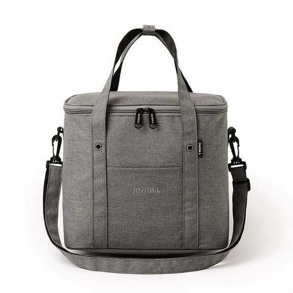 1 Pack Insulated Reusable Grocery Bags -Thermal Bags for Hot & Cold Food, Shopping, Picnics, Food Delivery, Gray