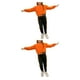 thumbnail image 4 of Sonducket Camping Girls Sports Shirt Pants Set Party Banquet Jogging Ejercicio Niños Tops Pantalones Regalo de cumpleaños Naranja 150cm Naranja 150cm 2Conjunto, 4 of 6