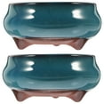 thumbnail image 3 of 2pcs Chinese Ceramic Planter with Drainage Hole Glazed Pot Succulent Plant Pot, 3 of 6