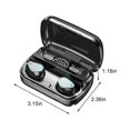 thumbnail image 3 of Oggfader Wireless Earbuds Digital Display Large Capacity Bluetooth 5.2 Wireless Headset S Sports In Ear Intelligent Noise Reduction Headset With LED Flashlight Black, 3 of 9