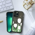 thumbnail image 5 of Compatible with iPhone 13 Pro Max Case 6.7 Inch, Cute White Floral Flower Pattern Phone Case for Women Girls, Shockproof Full Camera Protective Girly Cover for 13 Pro Max-Black, 5 of 5
