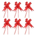 thumbnail image 1 of Unique Bargains 8' Pull Bows Gift Wrapping Pull Bow Heart Pattern Baskets Present Bows Knot Ribbon Red 100 Pcs, 1 of 6
