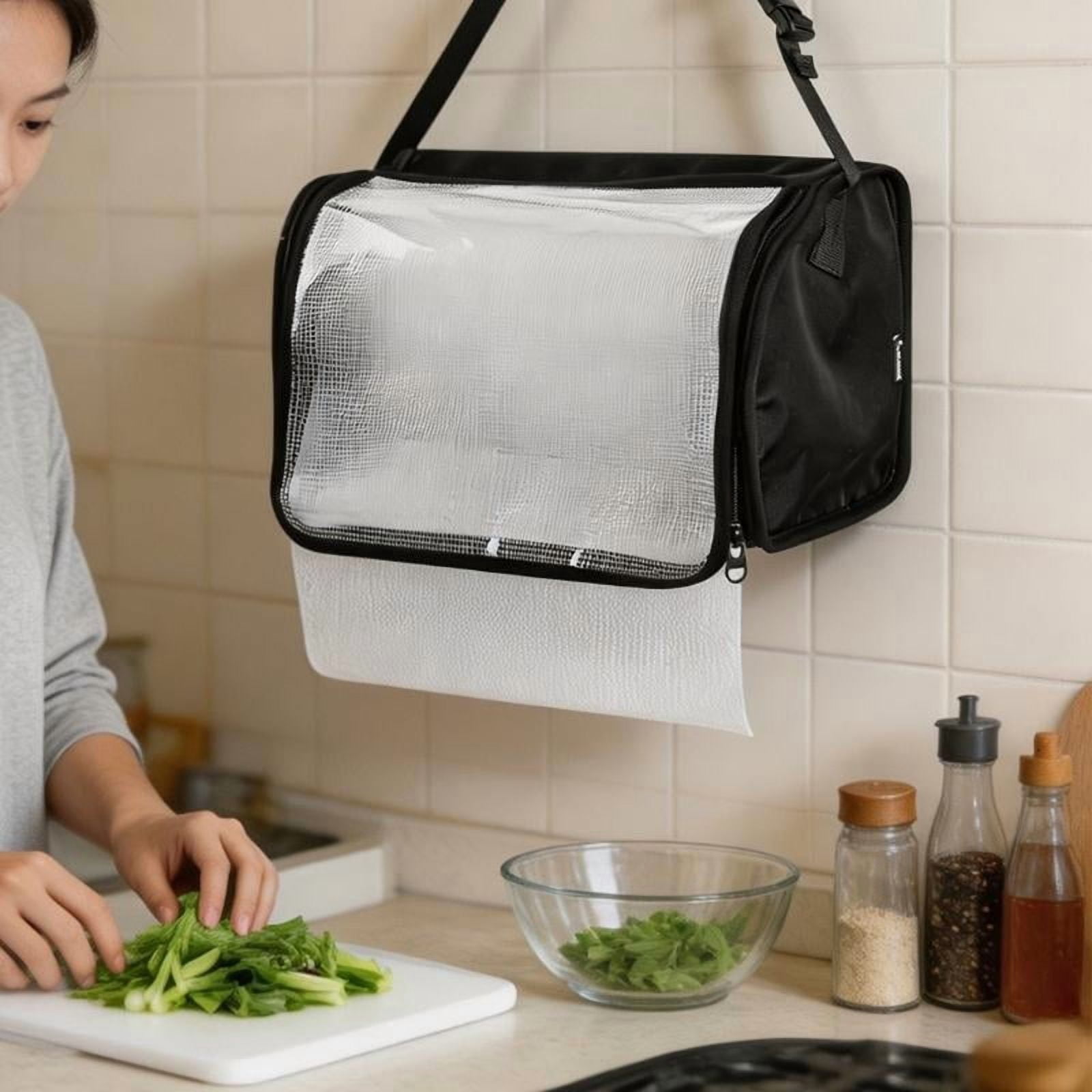 CEORPER Waterproof Kitchen Towel Dispenser With Clear Cover Paper Towels Holder