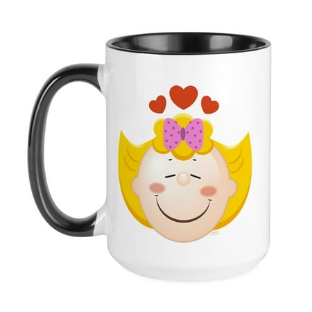 

CafePress - Peanuts Sally Hearts Emoj - 15 oz Ceramic Large Mug