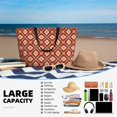 thumbnail image 3 of Yiaed 70s Retro Style Print Large Capacity Beach Travel Bag - Waterproof Zipper Vacation Tote for Sandproof Storage, and Camping, 3 of 5