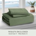 thumbnail image 6 of U by Bedsure Queen Duvet Cover Set,3 Pieces Soft Bedding Sets，Olive Green, 6 of 6
