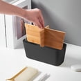 thumbnail image 4 of Organizador de portalápices de escritorio | Caja de almacenamiento de plástico con 4 compartimentos | Blanco | Brocha de maquillaje de escritorio Caddy | Organizador de suministros de oficina |, 4 of 5