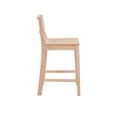 thumbnail image 4 of Linon Darcy 24" Indoor Wood Counter Stool, Set of 2, Unfinished, 4 of 13