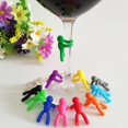 thumbnail image 5 of 12pcs Cocktail Marker Cute Reusable Detachable Fun Silicone Creative Climbing Man Style Wine Glass Marker Charm Tag Restaurant Supplies, 5 of 5