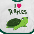 thumbnail image 4 of Inktastic I Love Turtles Boys or Girls Baby Bib, 4 of 4