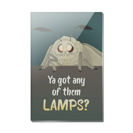 

Moth Lamp Meme Rectangle Acrylic Fridge Refrigerator Magnet