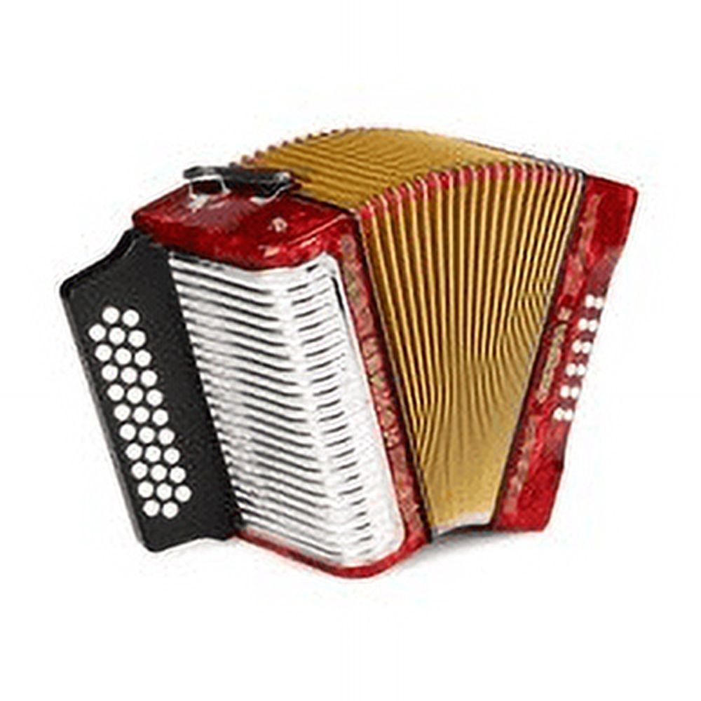 Hohner 3500GR Corona II Diatonic Accordion (GCF Keys, Pearl Red)