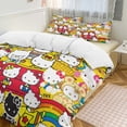 thumbnail image 6 of Hello Kitty 3-Piece Comforter Set for Bedroom, Hello Kitty Bedding Set for Kids Adults, Soft Microfiber Duvet Cover Set with Zipper Closure, 1 Duvet Cover + 2 Pillow Covers, 6 of 8