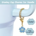 thumbnail image 4 of Spill-Proof Stopper and Cup Accessories for Stanley, Silicone Straw Cover Cap Straw Toppers Flower Charm Cup Boots Fits Stanley 40&30 oz Tumbler, Blue, 4 of 7