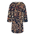 thumbnail image 5 of Women's Fleece Plush Robe Long Warm Plush Bathrobe Loungewear Jacket Printed Comfort Robe, 5 of 5