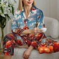 thumbnail image 6 of Pajamas for Women Set - Tomato Field Bottle Comfy Long Sleeve Button Up Pajama Sets for Women 2 Piece, Soft Sleepwear Nightwear Pjs Lounge Sets for Women with Pockets, 6 of 6