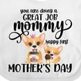 thumbnail image 4 of Inktastic Happy Mother's Day with Cute Corgi Dogs Boys or Girls Baby Bib, 4 of 4