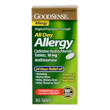 GoodSense All Day Allergy Cetirizine HCl Tablets, 10 mg, 365 Ct