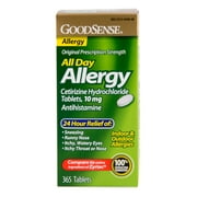 GoodSense All Day Allergy Cetirizine HCl Tablets, 10 mg, 365 Ct