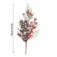 thumbnail image 3 of Red Berry Stems Floral Pine Branches Christmas Artificial Pine Cones Branch Evergreen Christmas Berry Decor Holiday Floral Picks Holly Stem for Xmas Wreath DIY Garland Decor 12 Inch, 3 of 6