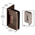 thumbnail image 7 of CRL C0L044ABRZ Antique Bronze Cologne 044 Series Wall Mount Offset Back Plate Hinge, 7 of 7