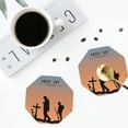 thumbnail image 4 of Honeii Anzac Day Print Leather Coaster Set of 4, Ideal for Safeguarding Your Furniture from Drinks Spills and Effortless Cleanup-Octagon, 4 of 6