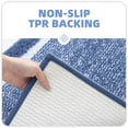 thumbnail image 5 of DISEN Light Blue Bathroom Rugs - Absorbent, Non Slip, Soft, Washable, Quick Dry, 16"x24" Small Blue and White Bath Mats for Bathroom, Microfiber Shower Mat Bath Rug Bathroom Carpet, 5 of 7