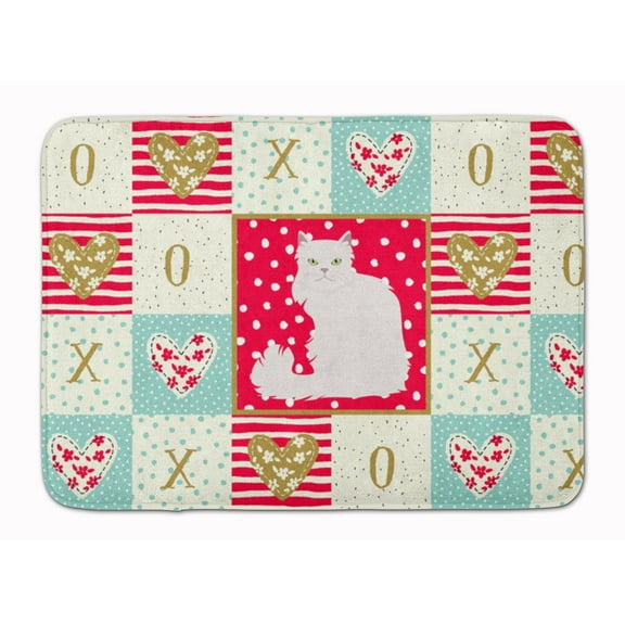 Asian Semi Longhaired Cat Love Machine Washable Memory Foam Mat