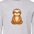 thumbnail image 4 of Inktastic Happy Sloth Long Sleeve Youth T-Shirt, 4 of 5