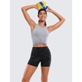 thumbnail image 3 of Shorts CRZ YOGA Butterluxe tiro alto 10 cm camuflado gris oscuro L, 3 of 5