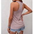 thumbnail image 3 of Women's Pink Scoop Neck Basic Solid Tank Top, 3 of 19